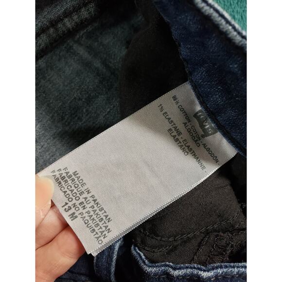 Levis 535 Jeans Size 13 Womens Blue Denim Stretch Pants Mid Rise Jegging - Picture 4 of 14